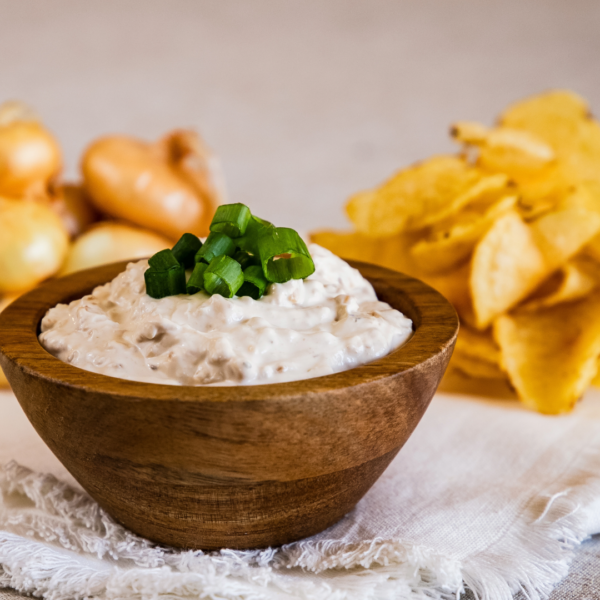 Loaded Baked Potato Dip and Homemade Idaho Potato Chips