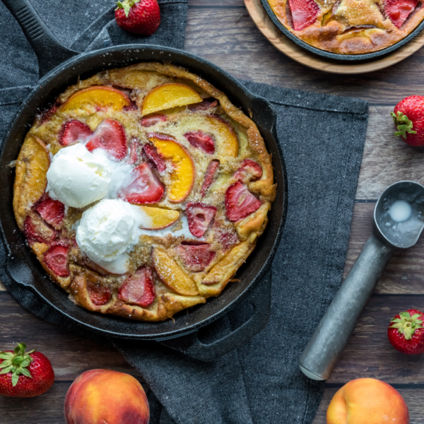 Peach & Strawberry Dutch Baby