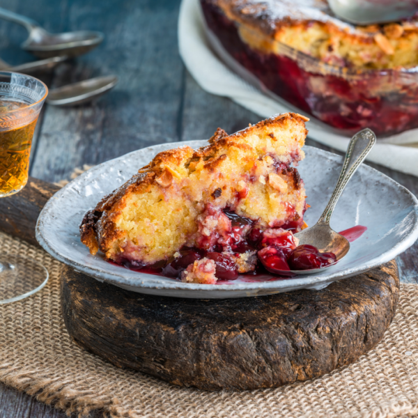 Idaho Preferred Gluten Free Cherry Cobbler made with teff flour and fresh local cherries