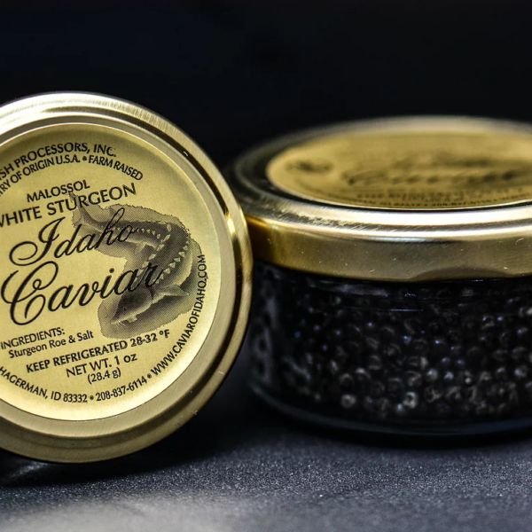 Jars of caviar