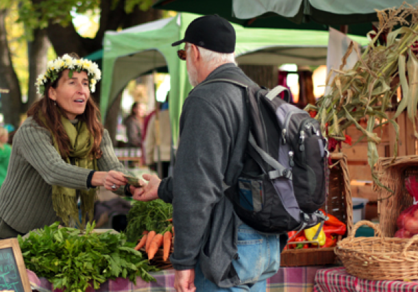 Farmer market shopper