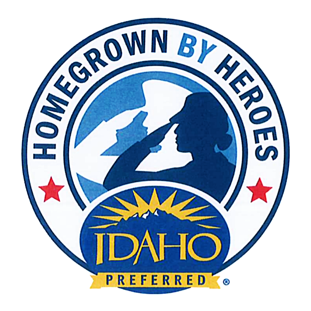 Homegrown By Heroes Merged Mark for Idaho's Farmer Veterans and Veteran Owned Farms
